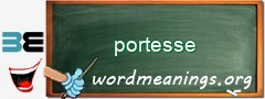 WordMeaning blackboard for portesse